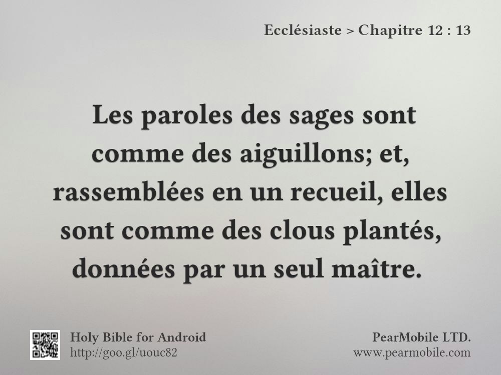 Ecclésiaste, Chapitre 12:13